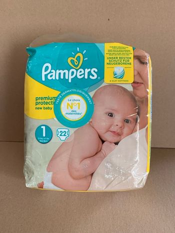 Pampers : Paquet de 22 couches nouveau-né  2 à 5 kgs