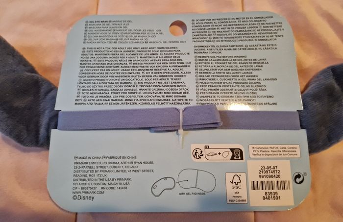 Masque pour les yeux Stitch