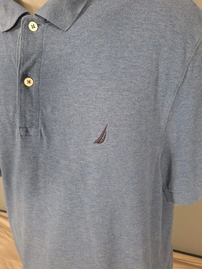 polo manche courte nautica bleu - taille XL homme - brodé (464) - photo numéro 4