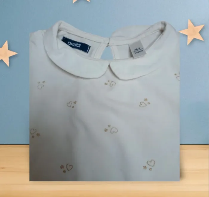Lot de 2 tee-shirts manches longues fille 4 ans - photo numéro 3