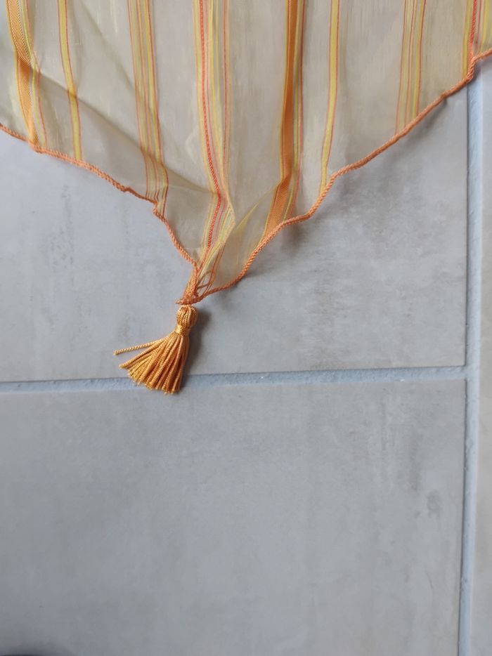 Paire de voilage orange 60×160  cm - photo numéro 5