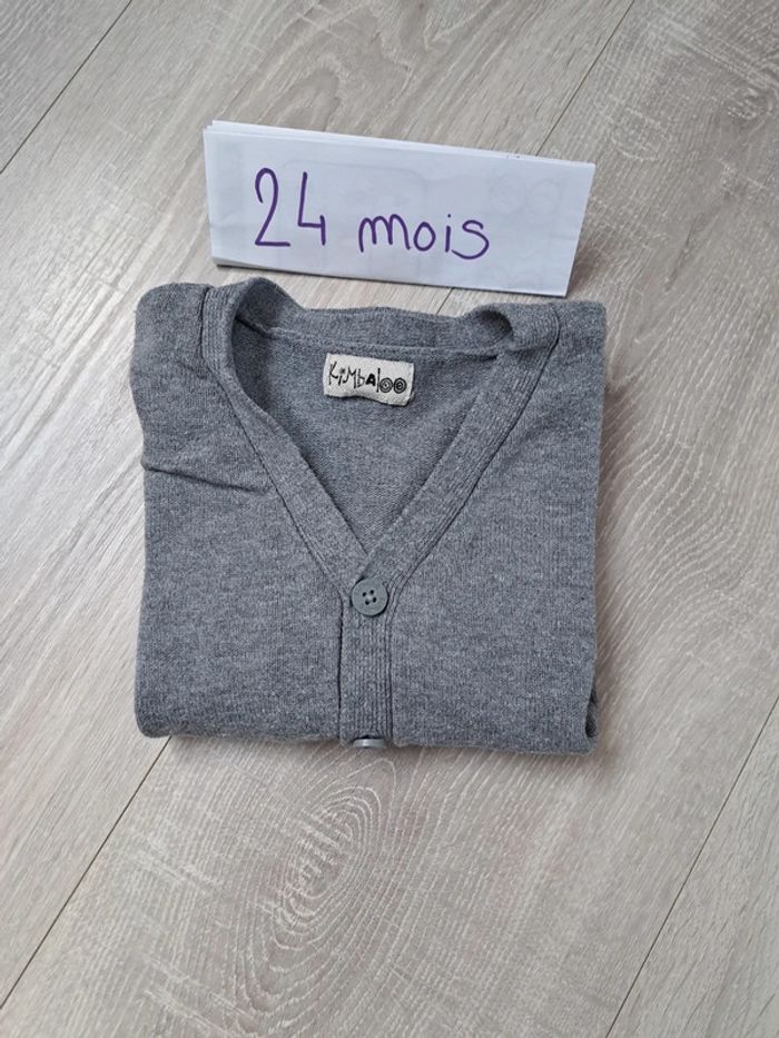 Gilet gris 24 mois - photo numéro 4