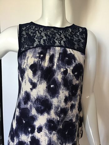 Top marine bustier dentelle