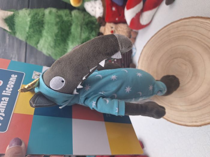 Peluche loup auzou pyjama licorne - photo numéro 6