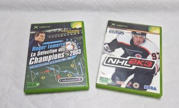 Lot 2 Jeux Xbox Première Génération 1 Roger Lemerre + NHL 2K3