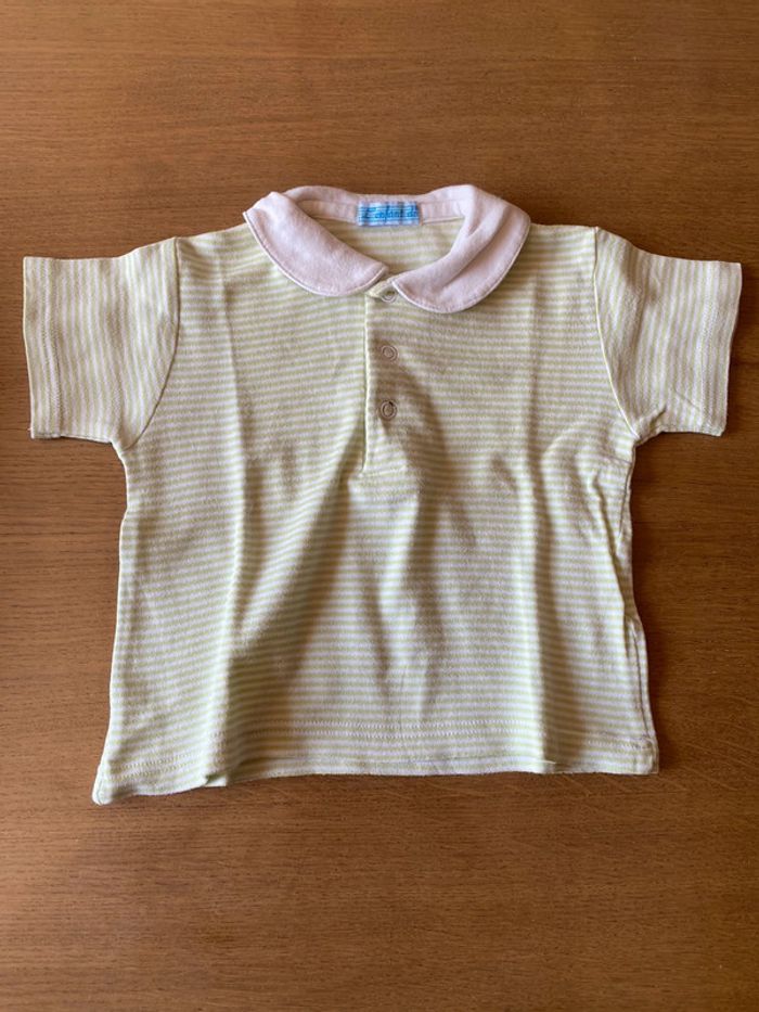 Tee-shirt vert et blanc