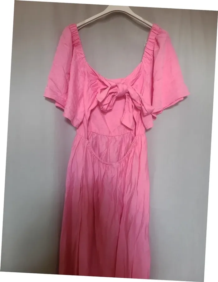 Robe longue rose taille S - photo numéro 2