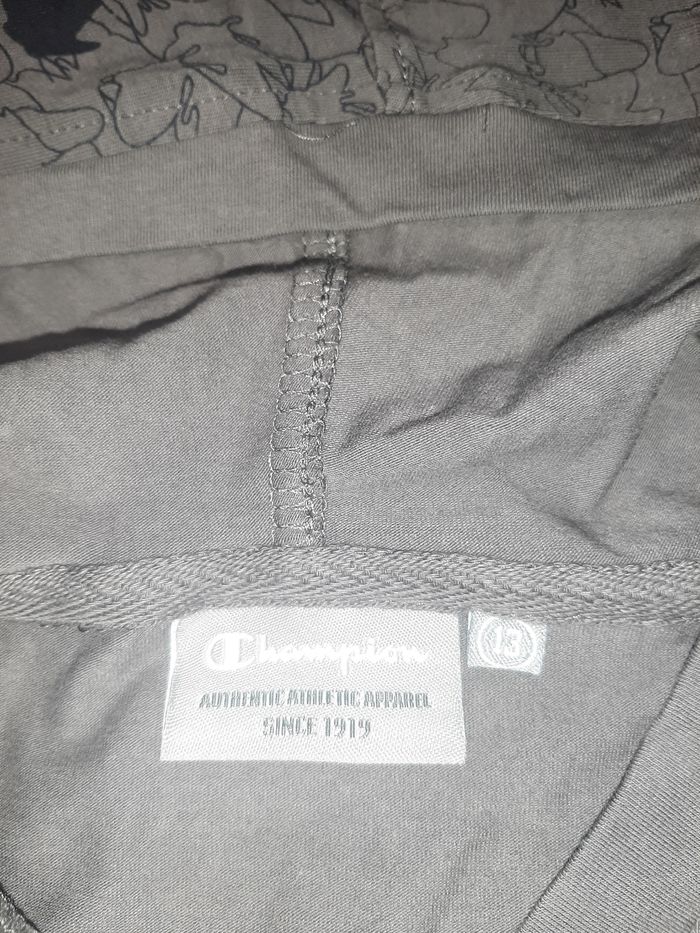 Haut à capuche manches courtes 13 ans Champion - photo numéro 4