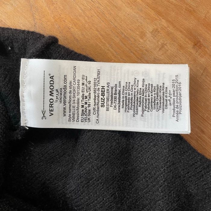 Gilet noir perles Vero Moda Taille M laine & angora chic et chaud V058 - photo numéro 9