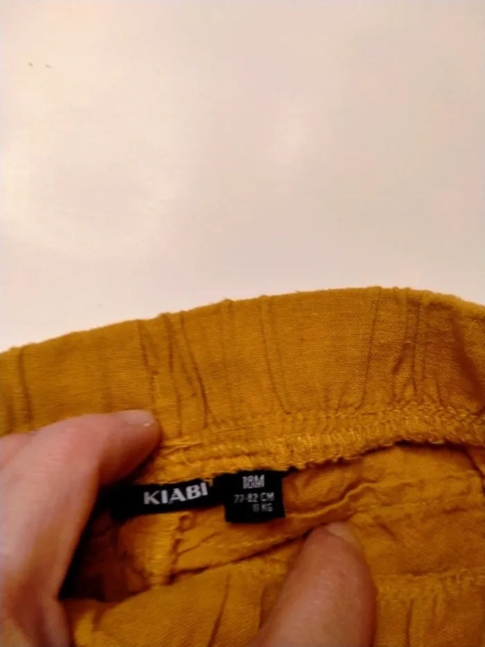Pantalon bébé moutarde Kiabi 18 mois - photo numéro 4