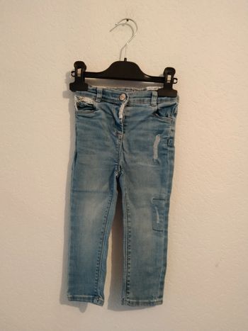 jean bleu clair fille 18 mois tape à l'oeil