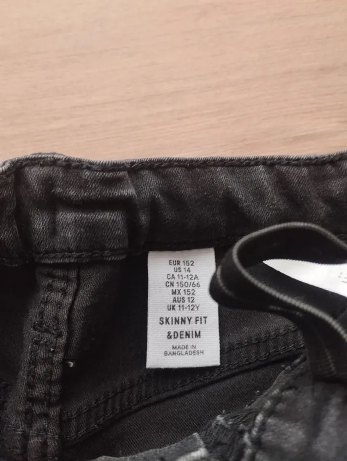 Jean slim noir 11-12 ans H&M - photo numéro 3
