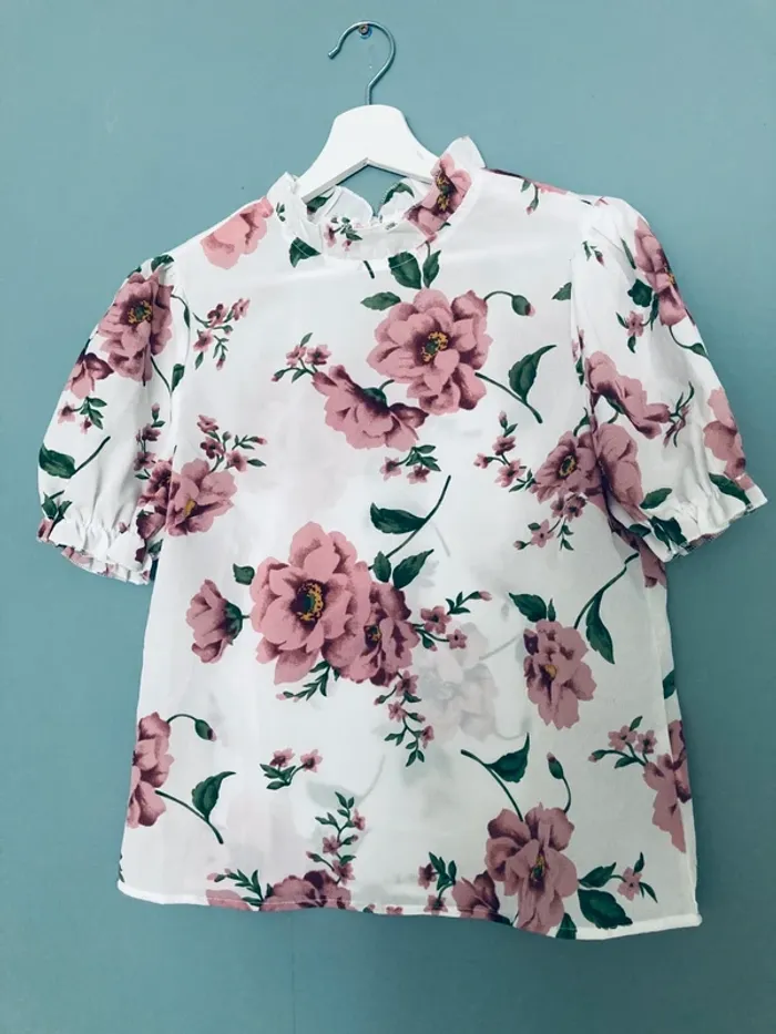 Blouse Légère Motifs Fleuris M