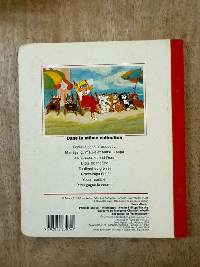 Livre vintage Caroline et ses amis Pitou gagne la course Pierre Probst album cartonné - photo numéro 2