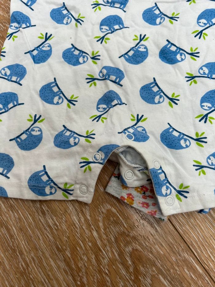 Lot de vêtements 18 mois en coton - legging haut manches longues et pyjama bodies été - photo numéro 4