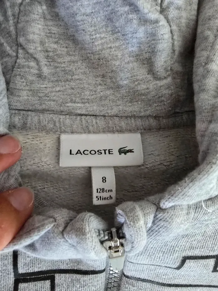 Veste lacoste grise - photo numéro 4