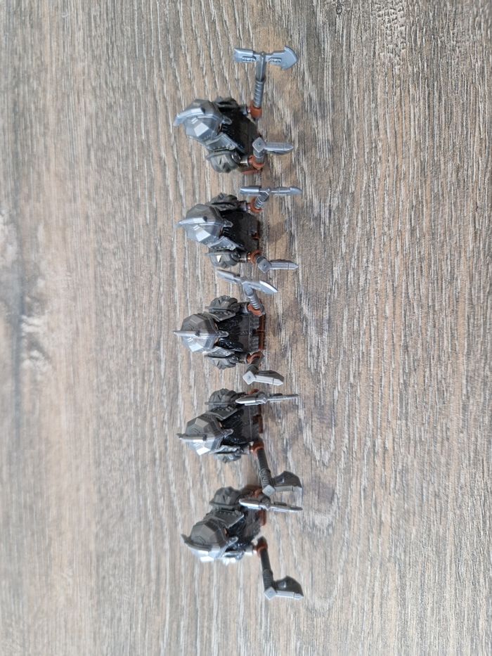 Figurines type lego 5 guerriers nains seigneur des anneaux / hobbit - photo numéro 6