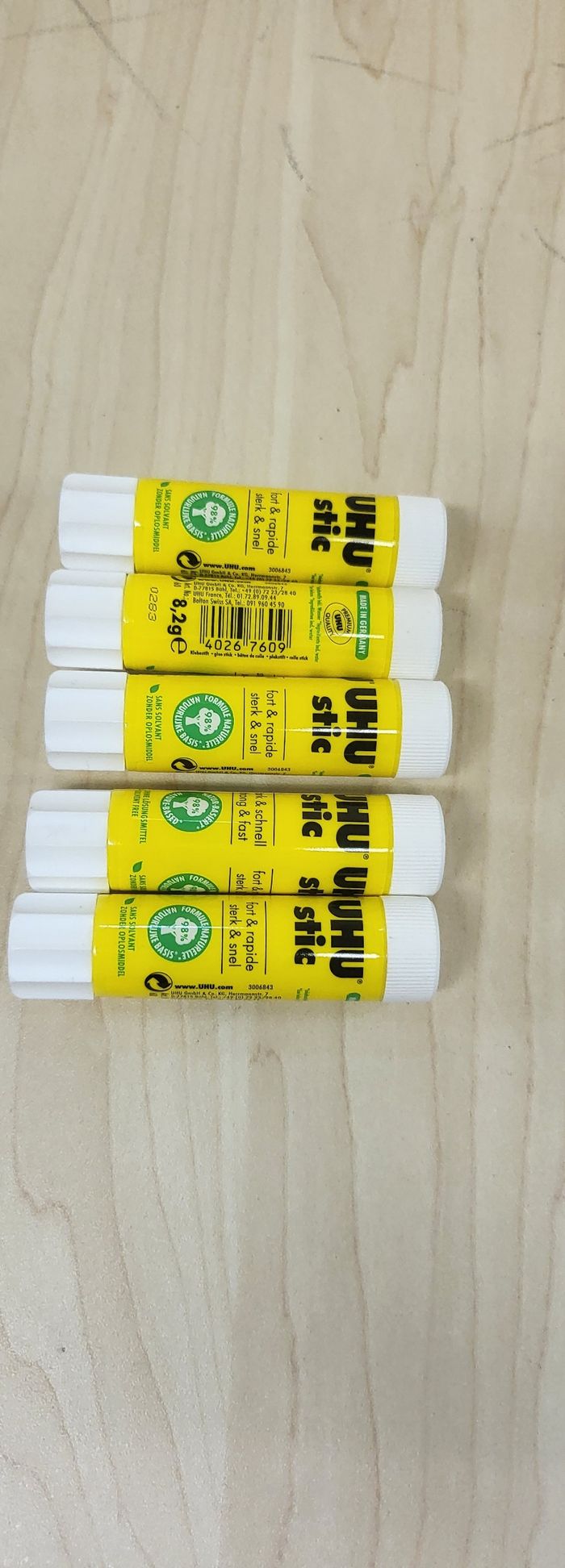 Lot 5 tubes de colle UHU 8.2 g