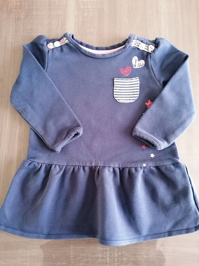 Robe sweat manches longues 80 cm