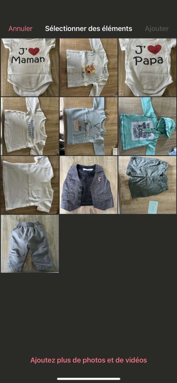 Lot vêtements 3 mois