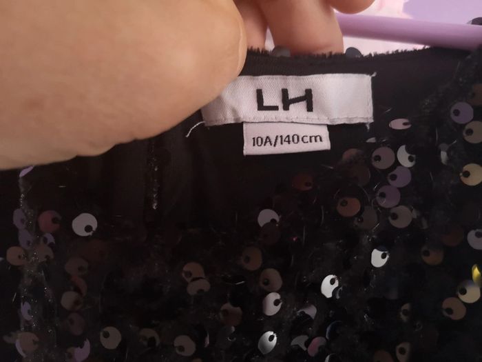 Robe sequins brillant noire 10 ans - photo numéro 5