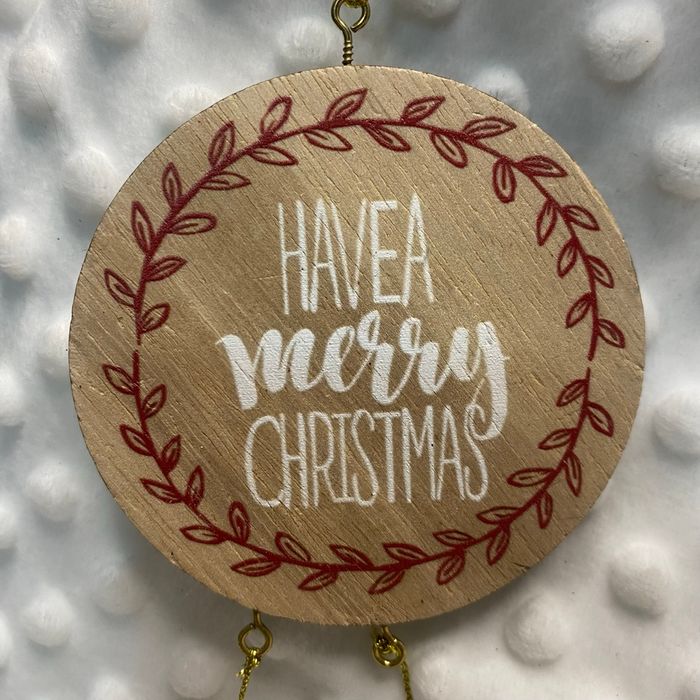 🎄✨ Suspension bois “Have a Merry Christmas” ✨🎄 - photo numéro 3