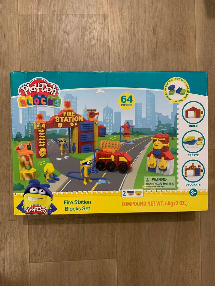Play Doh Fire Station Block