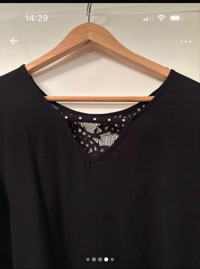 Robe noire 2 en 1 portée décolleté V ou plumetis Maison Captain - photo numéro 4