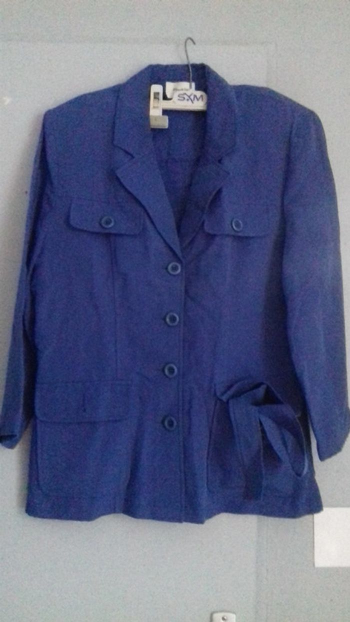 Veste bleue vintage marque camaïeu