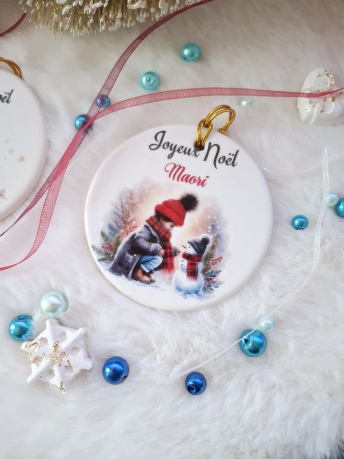 Boule de Noël en céramique Personnalisée - photo numéro 3