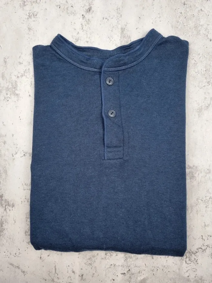 Pull col rond boutons L.L. Bean bleu marine, L Hommes - photo numéro 2