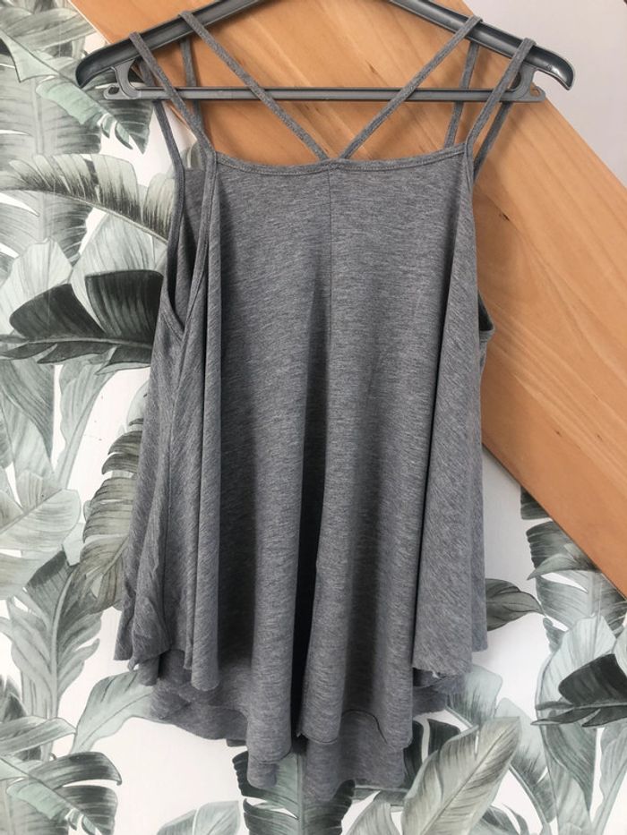 Débardeur large fluide gris - photo numéro 3