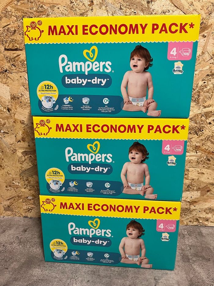 3 Packs Pampers Baby-Dry Pants Taille 4 Maxi Economy – 282 pants – Neufs scellés