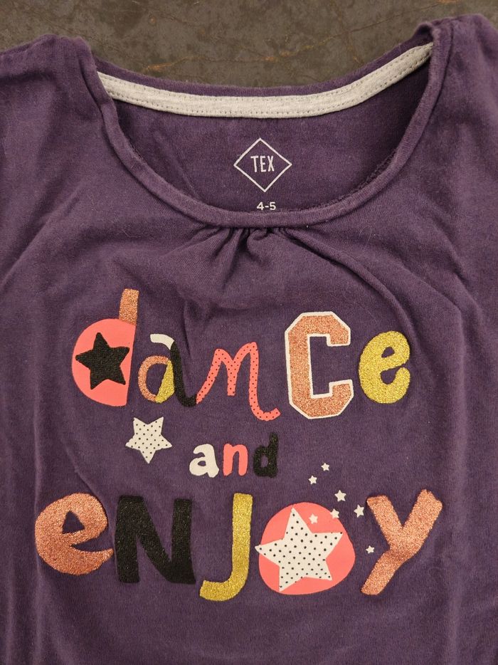 Pyjama violet et gris Tex 4/5 ans - photo numéro 2