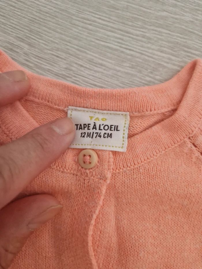 Gilet corail fluo Tape à l'œil 🐇12 mois🐇 - photo numéro 2