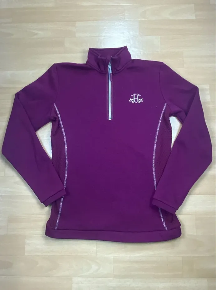 Polo manches longues polaire Harcour – Violet – Taille S