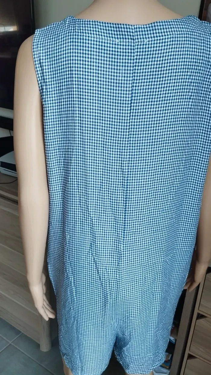 Combi short bleu et blanc a carreaux - photo numéro 9