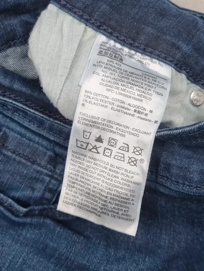 Jean Levi’s bleu skinny – Taille 26x28 (32 FR) Femme (mesures en photos) - photo numéro 11