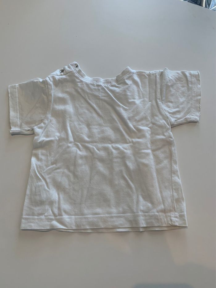 T-shirt blanc manche courte bébé garçon taille 24 mois in extenso - photo numéro 3