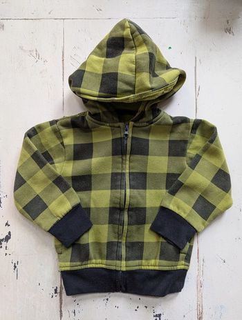 Veste polaire à carreaux verts Bestway – Taille 3 ans