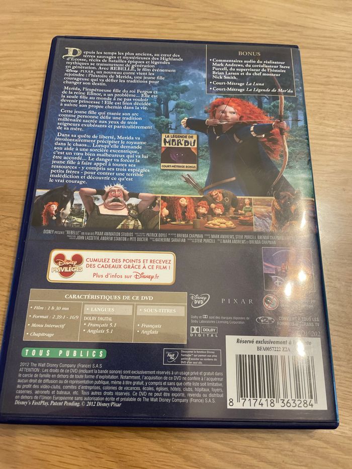 Dvd Disney Rebelle - photo numéro 3