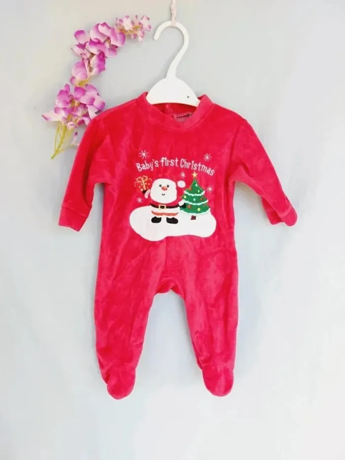 Pyjama velours mixte Noël 3 mois mixte King Bear