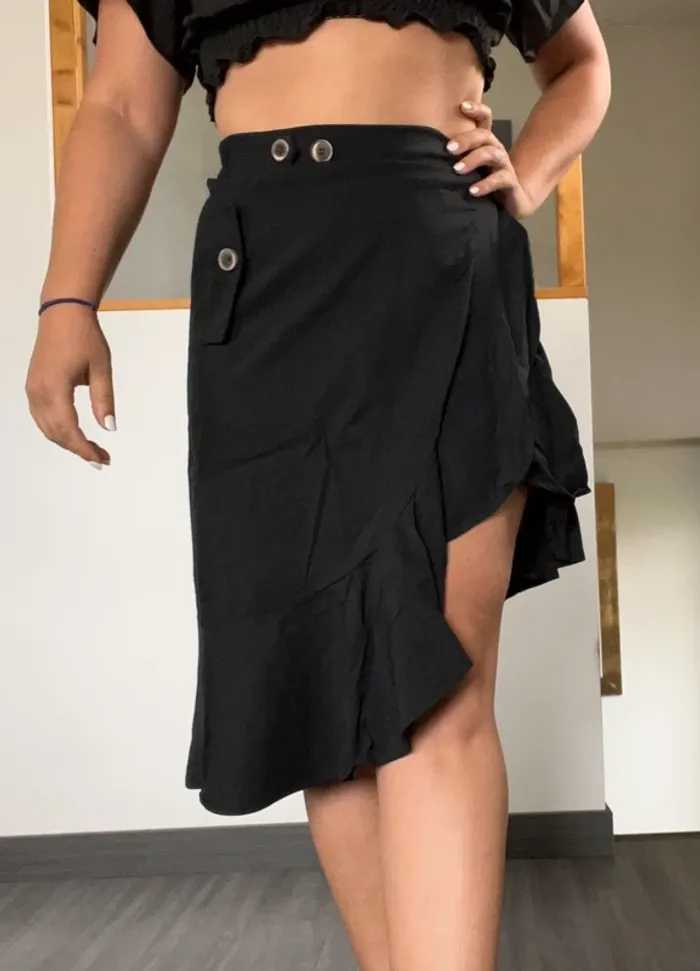 Jupe asymétrique noir sexy in vogue