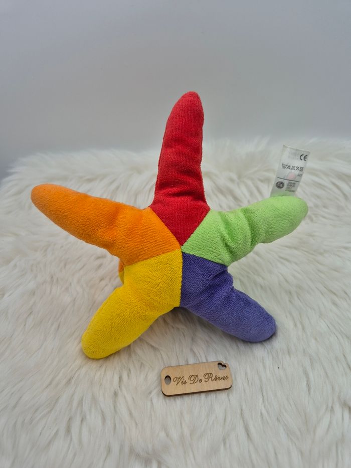 Doudou peluche Pieuvre Multicolore sourire cheveux bleu baby club Gémo - photo numéro 4