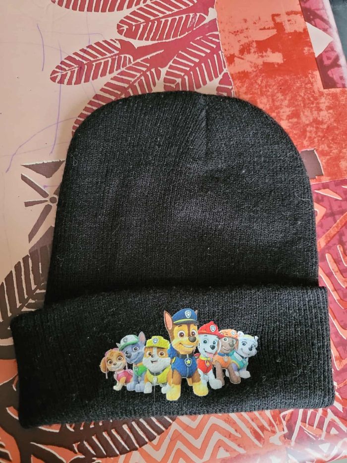 Bonnet pat patrouille noir enfant