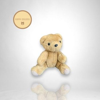 Peluche Doudou ours beige marron articulé A441
