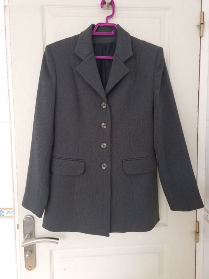 Jolie veste blazer grise femme vintage taille L/40 - photo numéro 2