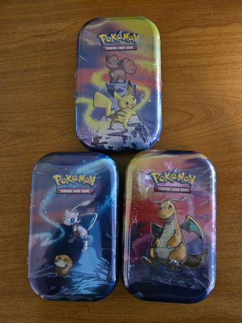3 mini tins pokemon