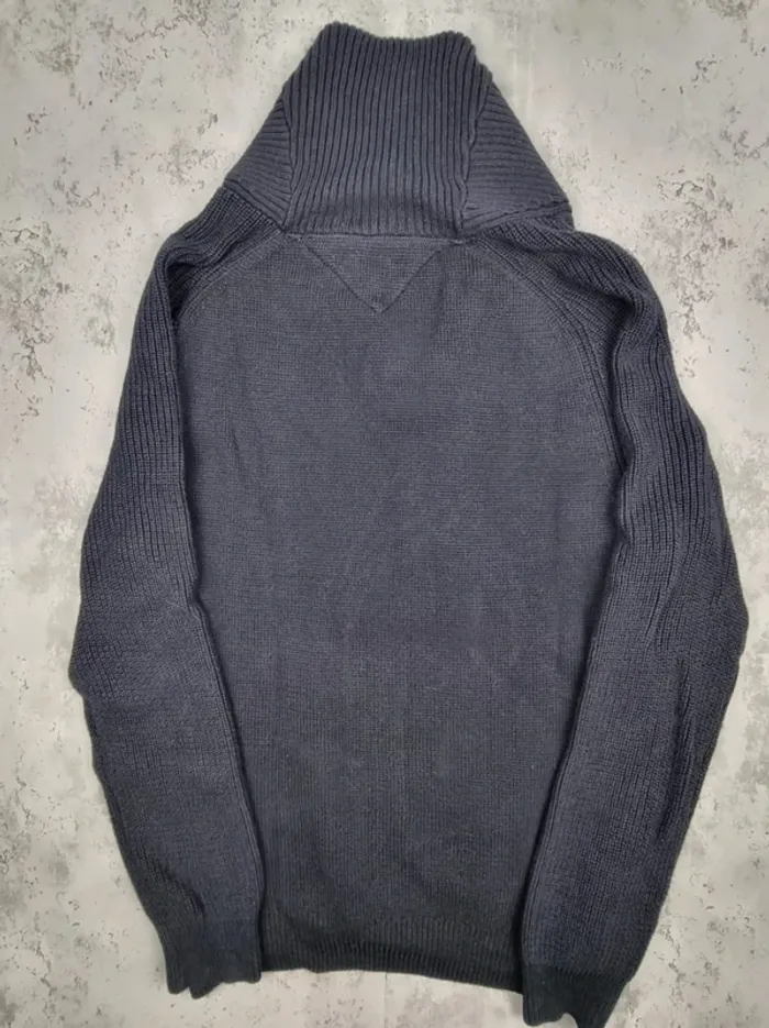 Pull col châle Tommy Hilfiger – Noir – Taille L Hommes (mesures en photos) - photo numéro 4