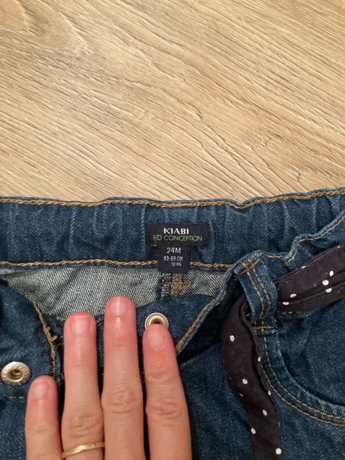 Short en jean kiabi 24 mois 83-89 cm - photo numéro 3